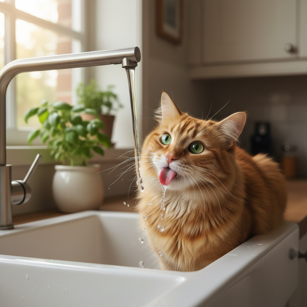 Pourquoi mon chat boit au robinet plutôt qu'à sa gamelle ?