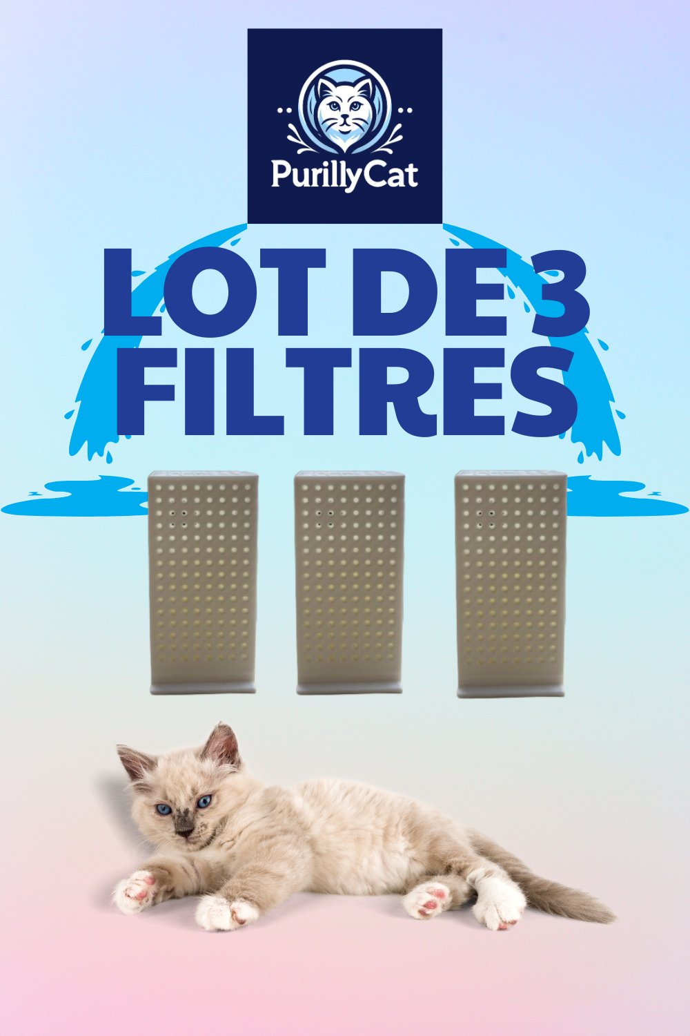 Lot de 3 Filtres - PurillyCat